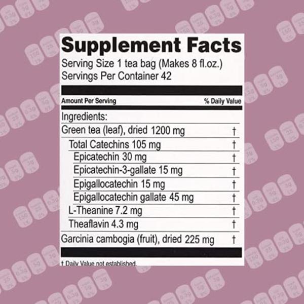 HYLEYS Tea Garcinia Cambogia Green Tea with Orange Flavor - 25 Tea Bags
