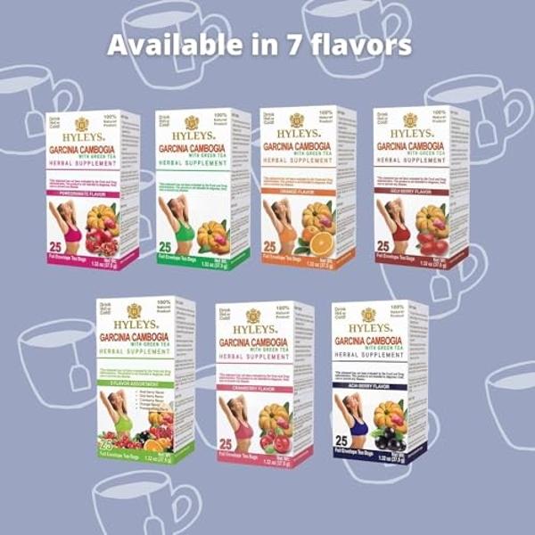 HYLEYS Tea Garcinia Cambogia Green Tea with Goji Berry Flavor - 25 Tea Bags