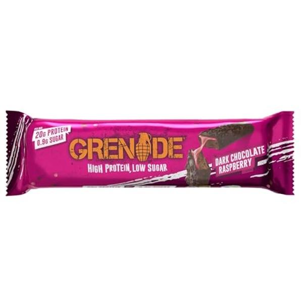 Grenade Carb Killa High Protein and Low Carb Bar, 12 x 60 g - Dark Chocolate Raspberry