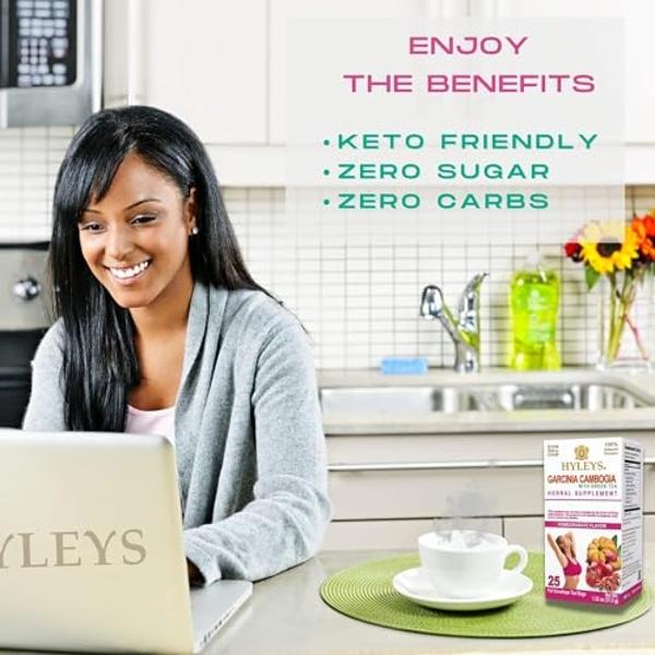 HYLEYS Tea Garcinia Cambogia Green Tea with Orange Flavor - 25 Tea Bags