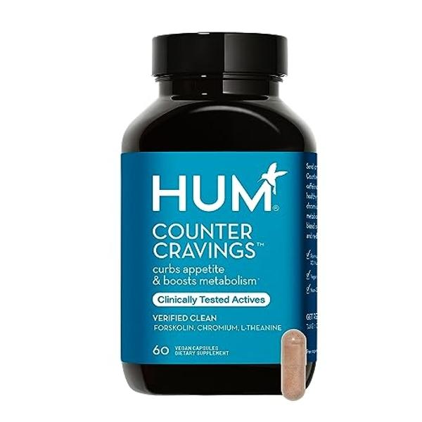 HUM Counter Cravings - Chromium Craving Suppressants with L-Theanine, Seaweed Extract & Forskolin to Support a Healthy Lifestyle (60-Count)