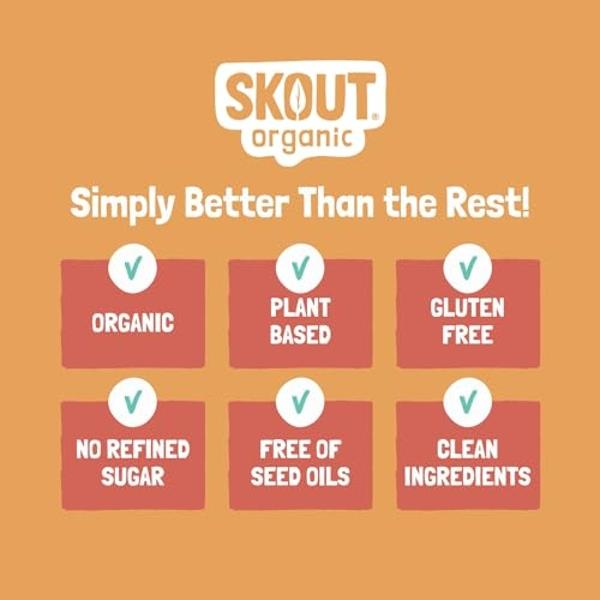 Skout Organic Plant-Based Protein Bars Variety Pack (12 Pack) 3 Flavors - 10g Protein - Vegan Protein Bars - Only 6 Ingredients Or Less - Easy Snack - Gluten, Dairy, Grain & Soy Fr