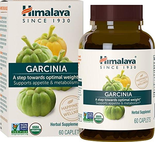 Himalaya Organic Garcinia Cambogia Herbal Supplement, Appetite Support, Lipid Metabolism, Weight Support, USDA Organic, Non-GMO, Vegan, 600 mg, 60 Plant-Based Caplets, 30 Day Suppl