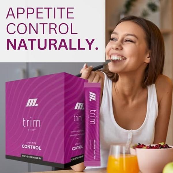Youngevity Official Trim Stiks - Kiwi-Strawberry - Support Energy & Focus with Mood Boost - Bioperine & Theobromine Energy Powder - Appetite Support (30 Sticks)