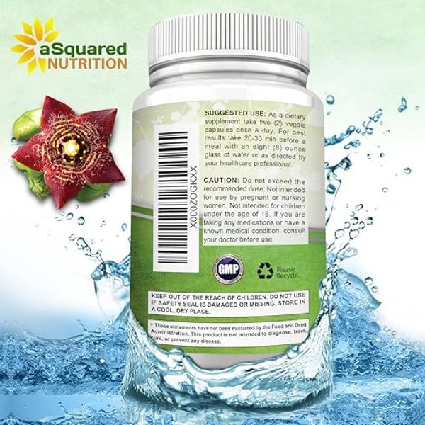 aSquared Nutrition Caralluma Fimbriata 1200mg - 180 Capsules, Natural Extract Weight Loss Diet Pill Supplements, Plant Root Appetite Suppressant & Pure Energy Booster, Max Strength