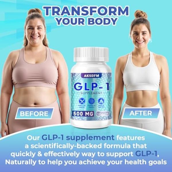 GLP-1 Supplement, GLP Activate Natural Formula, GLP 1 Support for Gut, Digestion, Energy, GLP-1 Levels & Overall Health - 4 Packs