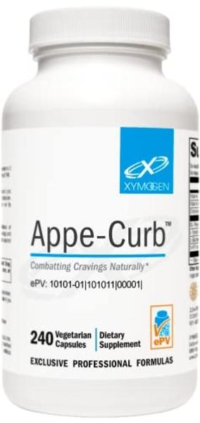 XYMOGEN Appe-Curb - Support to Help Combat Cravings - Chromium, DL-Phenylalanine, L-Glutamine, Vitamin B6 + 5-HTP for Healthy Metabolism, Mood & Appetite Support (240 Capsules)