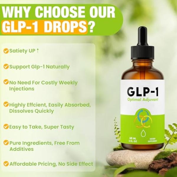 Glp-1, Glp-1 Drops, Glp-1 Supplement Support Long Term Metabolic & Energy Health, Digestive & Immune, Intestinal Comfort, Nutrient Absorption - Glp 1 Drop 6x Stronger Than Capsule,