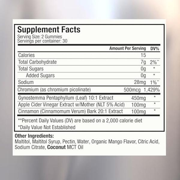 Plant People WonderBurn Metabolism & Cravings Control Gummies, Zero Sugar, Ripe Mango Flavor (60 Count)