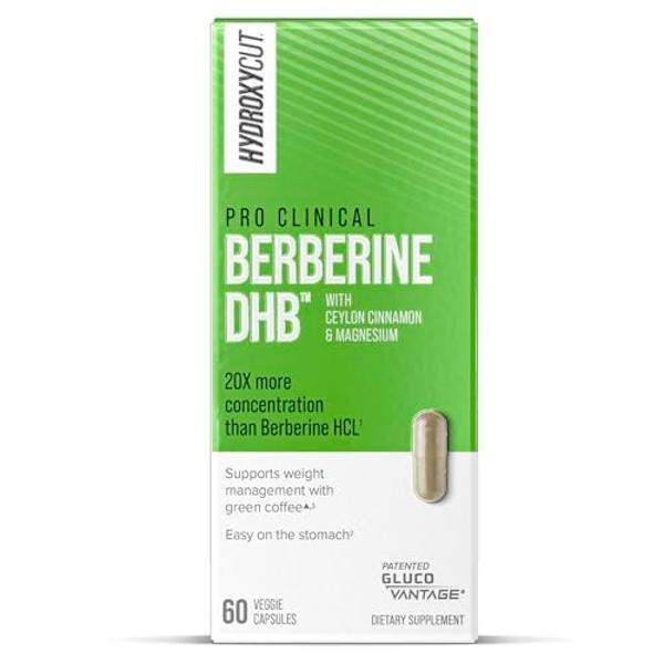 Hydroxycut Pro Clinical Berberine DHB - 60 Capsules - Enhanced Absorption - Easy on The Stomach - 30 Servings