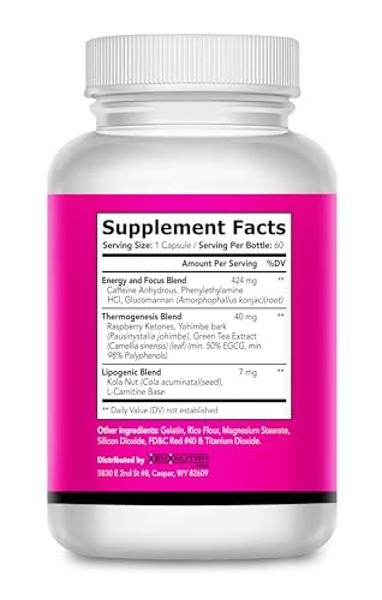 Skinny Girl- Advanced Weight Loss Formula for Women- Best Female Diet Pills That Work Fast- Lipogenic to Curb Your Appetite- Thermogetic to Burn Away Fat- Boost Energy and Focus- 6