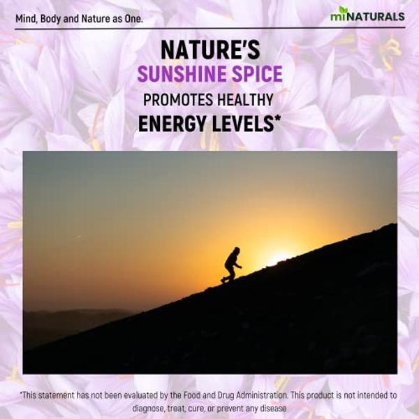 Natural Saffron Supplements - Pure Premium Extract Capsules - Mood Support - Eye Support - Energy - Made in USA - 88.50 mg - 60 Pills - Optimized - Pastillas de Azafran