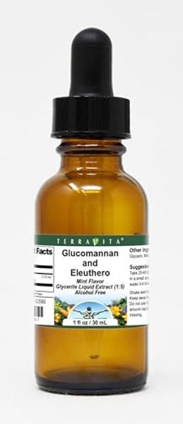 Terravita Glucomannan and Eleuthero Glycerite Liquid Extract (1:5) - Mint Flavored (1 oz, ZIN: 523585)