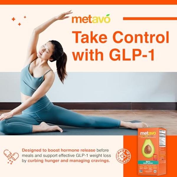 Metavo Advanced Weight Support – Natural Diet Supplements with Essential Nutrients for Promoting Wellness, Enriched with Avocados, Green Tea, Chromium & Green Coffee, 90 Easy-to-Sw