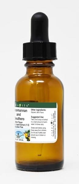 Terravita Glucomannan and Eleuthero Glycerite Liquid Extract (1:5) - Mint Flavored (1 oz, ZIN: 523585)
