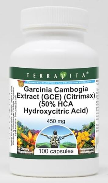 Garcinia Cambogia Extract (GCE) (Citrimax) (50% HCA Hydroxycitric Acid) - 450 mg (100 Capsules, ZIN: 512451)