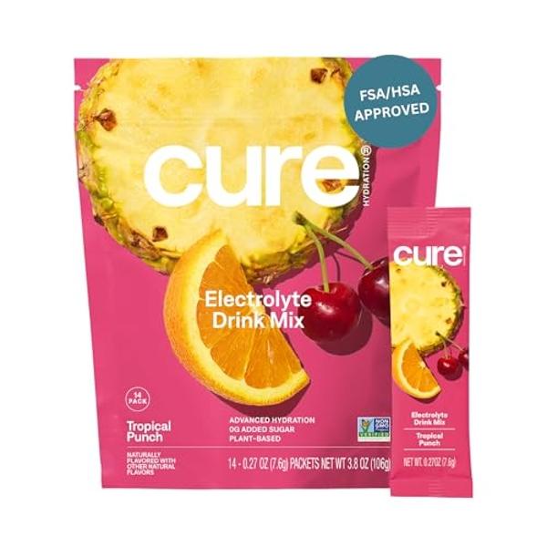 Nectar Hydration Packets - Electrolytes Powder Packets - No Sugar or Calories - Organic Fruit Liquid Daily IV Hydrate Packets for Dehydration Relief and Rehydration (Cherry Pom 18 
