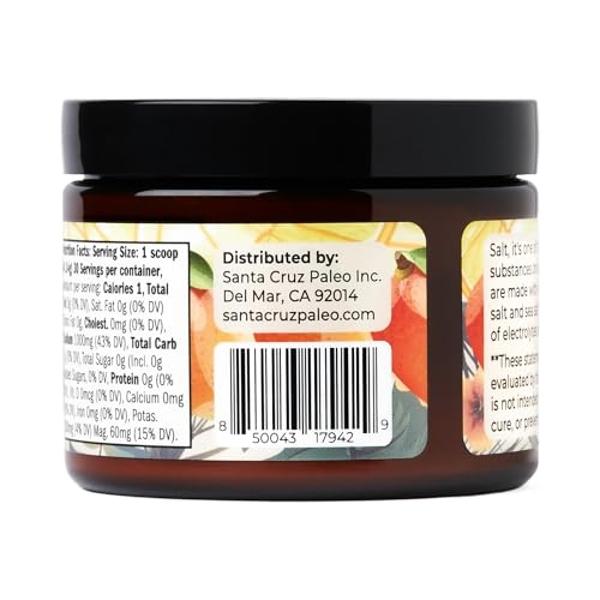 Santa Cruz Paleo Electrolyte Powder Mango Lemonade with Himalayan & Sea Salt, Magnesium, Potassium, Sugar-Free, 30 Servings