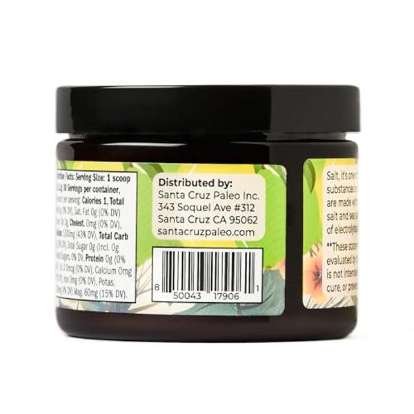 Santa Cruz Paleo Electrolyte Powder Lemon Lime with Himalayan & Sea Salt, Magnesium, Potassium, Sugar-Free, 30 Servings