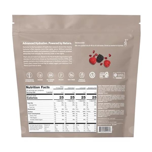 PRIME HYDRATION+ Sticks Cherry Freeze | Hydration Powder Single Serve Sticks | Electrolyte Powder On The Go | Low Sugar | Caffeine-Free | Vegan | 16 Sticks