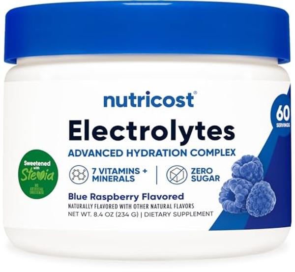 Amazon Basic Care Electrolyte Powder Variety Pack, Apple, Fruit Punch, Grape, Strawberry, 8 Count