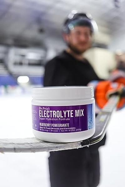 Dr. Price’s Electrolyte Mix | Sugar-Free Hydration Powder with 72+ Trace Minerals | No Sugar, Fast-Dissolving Electrolytes Powder Packets | Blueberry-Pomegranate, 90 Servings