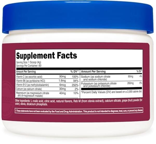 Nutricost Electrolyte Complex Powder (60 Servings, Grape) - Hydration Supplement Drink Mix with Vitamins and Minerals