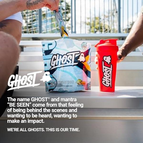 GHOST Hydration, Lemon Crush, 40 Serv, Electrolyte Powder - Drink Mix Supplement with Magnesium, Potassium, Calcium, Vitamin C & Taurine for Energy & Endurance - Vegan, Free of Soy