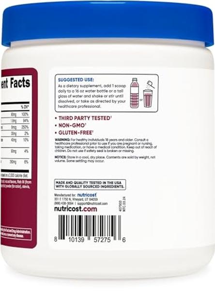 Nutricost Electrolyte Complex Powder (120 Servings, Grape) - Hydration Supplement Drink Mix with Vitamins and Minerals