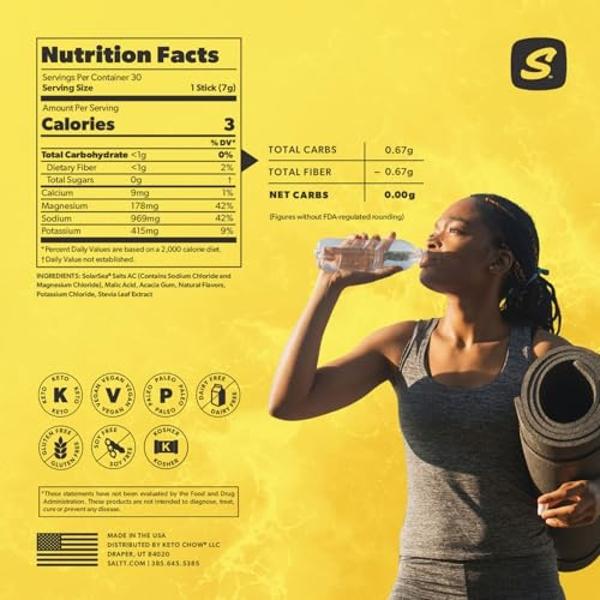 Hi-Lyte Keto K1000 Electrolyte Powder | Lemonade | Hydration Supplement Drink Mix | Boost Energy & Beat Leg Cramps | No Sugar, No Maltodextrin | 50 Servings