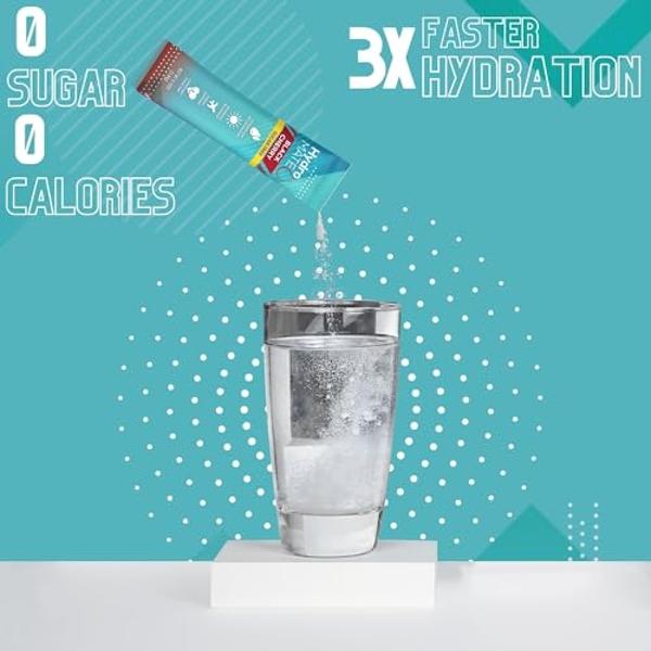 HydroMATE Electrolytes Powder No Sugar Black Cherry Sugar Free Hydration Packets Keto Party Favors Sticks with Vitamin C 16 Sticks