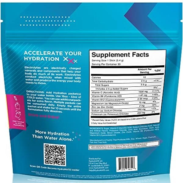 Boobie Hydromom Superfood Electrolyte Drink Mix, Strawberry Kiwi | Refreshing Energy & Hydration Boost for Mamas | On-The-Go & Travel Essentials for Pregnancy, Lactation, & Beyond,