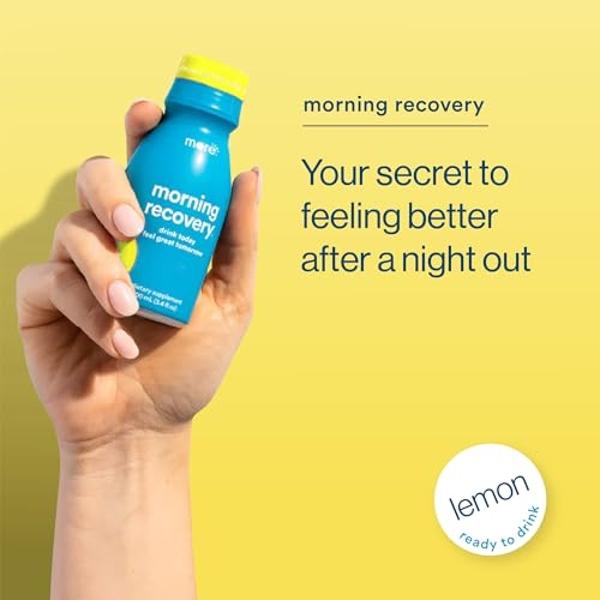 Morning Recovery Electrolyte, Milk Thistle Drink Proprietary Formulation to Hydrate While Drinking for Morning Recovery, Highly Soluble Liquid DHM, Original Lemon, Pack of 24