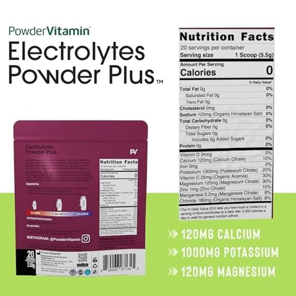 Zero Sugar - Watermelon Candy Electrolytes Powder - Refreshing Hydration - Caffeine Free Energy with All Natural Ingredients - Vegan, Keto and Paleo - Sugar Free Electrolytes Drink