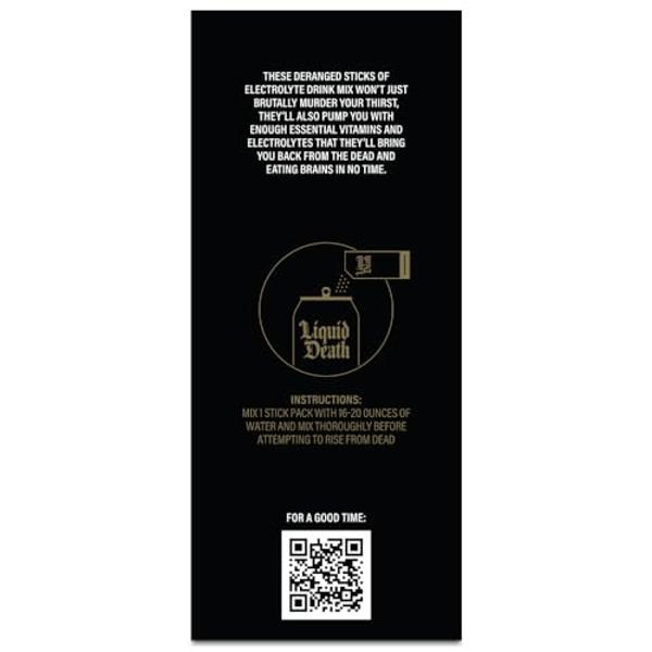 Liquid Death Electrolyte Death Dust, Severed Lime, Mango Chainsaw & Convicted Melon (12-Pack)