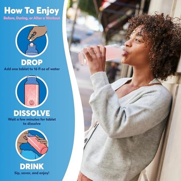 Nuun Zero Sugar Hydration Electrolyte Tablets - Sodium, Potassium, Chloride, Calcium, Magnesium, Light & Delicious Fruit Flavors, No Sugar, Gluten Free, Vegan, Wild Strawberry (80 