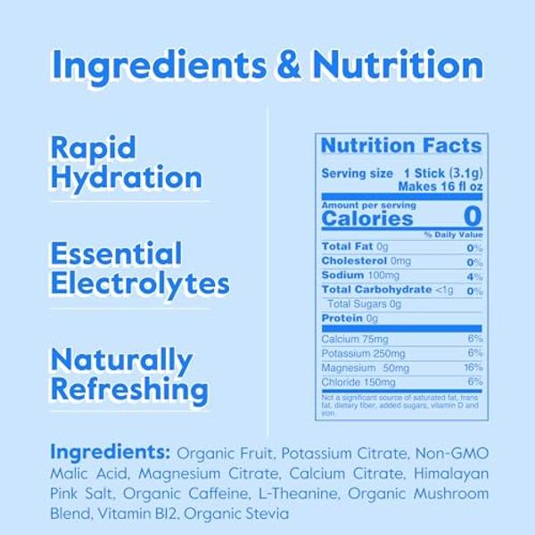 Nectar Energy Booster - Organic Caffeine, B12 & Electrolytes - Sugar Free & Zero Calorie – Healthy Coffee, Energy Drink & Soda Alternative – Hydration & Energy Supplement (Cherry P