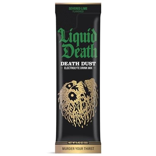 Liquid Death Electrolyte Death Dust - Lime Flavored Hydration Powder Packets - Severed Lime - 12-Stick Pack - Electrolyte Replacement