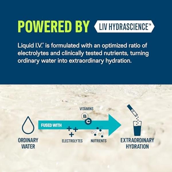 Liquid I.V.® Hydration Multiplier® + Probiotic Kombucha - Tart Green Apple - Hydration Powder Packets | Electrolyte Drink Mix | Easy Open Single-Serving Stick | Non-GMO | 14 Servin