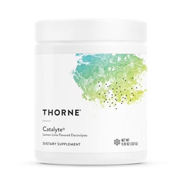 THORNE Catalyte - Electrolyte Replenishment and Energy Restoration Supplement* - No Artificial Sweeteners - NSF Certified for Sport- Lemon Lime - 11.01 Oz