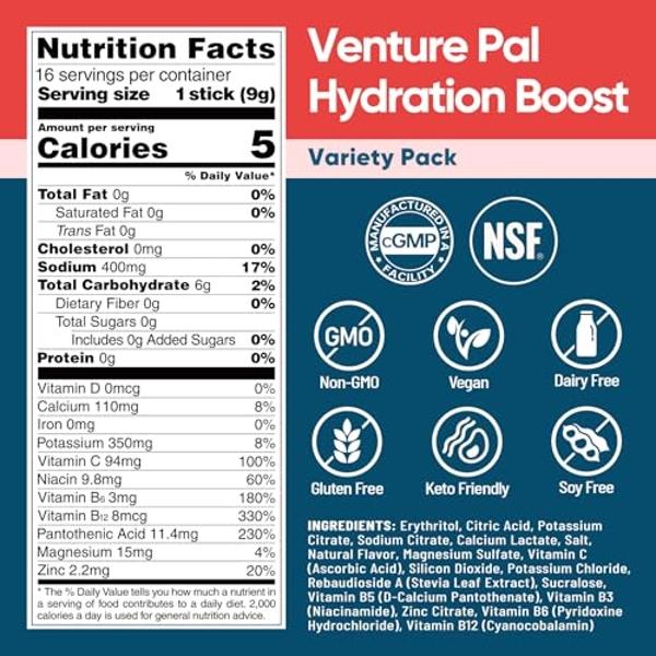 HYDRANT Hydrate Variety 30 Stick Packs, Electrolyte Powder Rapid Hydration Mix, Hydration Powder Packets Drink Mix, Helps Rehydrate Better Than Water
