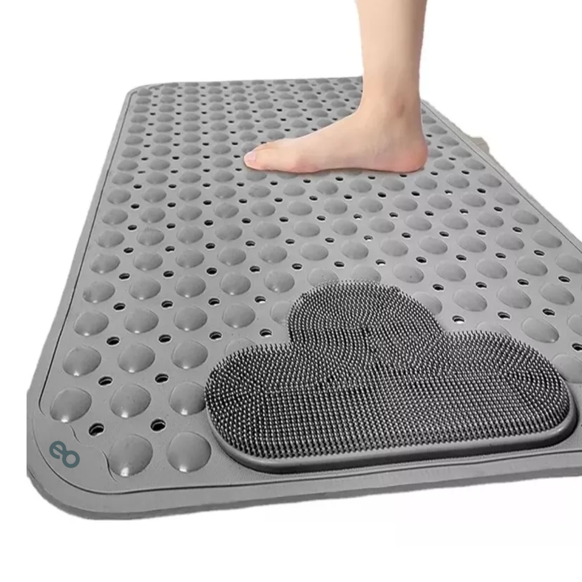 Tapete De Baño Antiderrapente Para Regadera Con Ventosas Gris