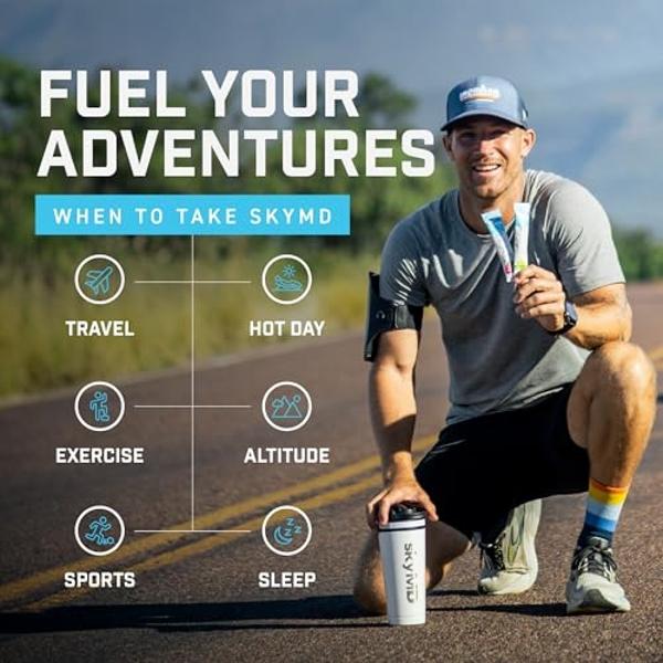 MTN OPS Hydrate Electrolytes Powder Drink Mix, 20 Single Serving On-The-Go Electrolyte Packs with Over 1000mg of Electrolytes per Serving, Mango Peach