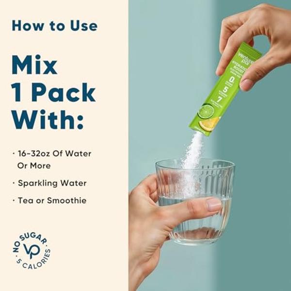 Venture Pal Sugar Free Electrolyte Powder Packets - Liquid Daily IV Hydration Packets for Rehydration | 5 Vitamins & 7 Electrolytes | Keto Friendly | Non-GMO | Vegan | 16 Sticks