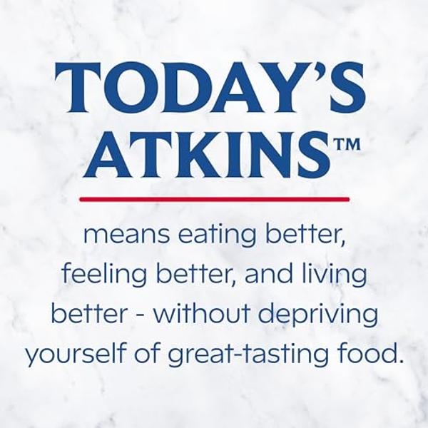 Atkins Café au Lait Iced Coffee Protein Shake, 15g Protein, Low Glycemic, 3g Net Carb, 1g Sugar, Keto Friendly, 12 Count