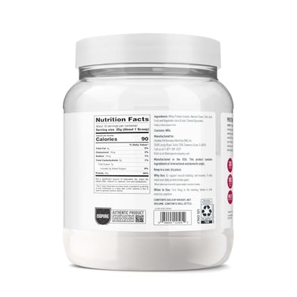 Isopure Clear Whey Isolate Protein Powder Infusions, Lactose Free, Gluten Free, Naturally Flavored, Mixed Berry, 20g Protein Per Serving, 14.1 Oz, 16 Servings (Packaging May Vary)