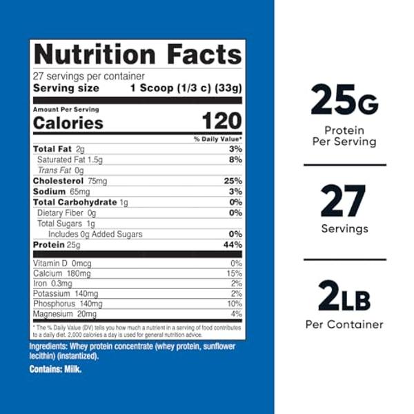 Nutricost Whey Protein Concentrate (Unflavored) 2LBS - Gluten Free & Non-GMO