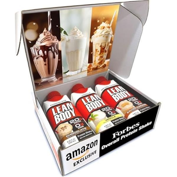 Labrada Lean Body Triple Taster Pack |On-The-Go Whey Blend Protein Shake, Zero Sugar, Gluten Free, Enriched with 22 Vitamins & Minerals 8.45Fl Oz (Pack of 3)