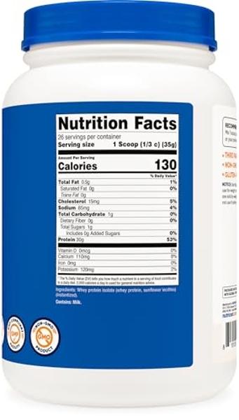 NAKED Whey 1Lb - Only 1 Ingredient, Grass Fed Whey Protein Powder, Undenatured, No Gmos, No Soy, Gluten Free, Stimulate Growth, Enhance Recovery - 15 Servings