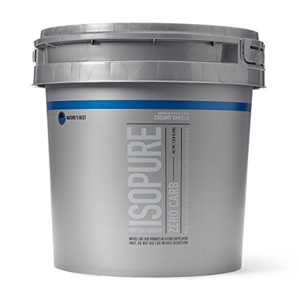Isopure Zero Carb 100% Pure Whey Isolate Protein Powder, Lactose Free, Gluten Free, With Vitamins, Creamy Vanilla, 25g Protein Per Serving, 7.5 Lbs, 110 Servings (Packaging May Var